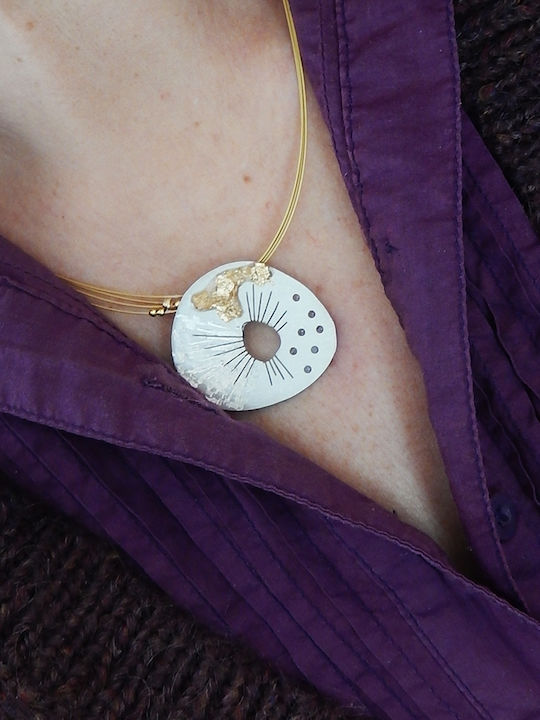 Polytimo Necklace From Gold Plated Silver