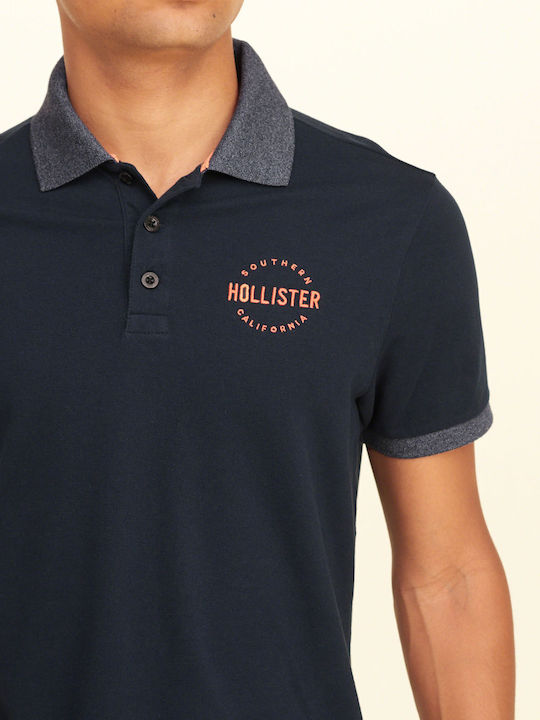 Hollister Men's Short Sleeve Blouse Polo Blue