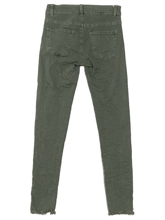 Women's Jean Trousers in Skinny Fit Khaki