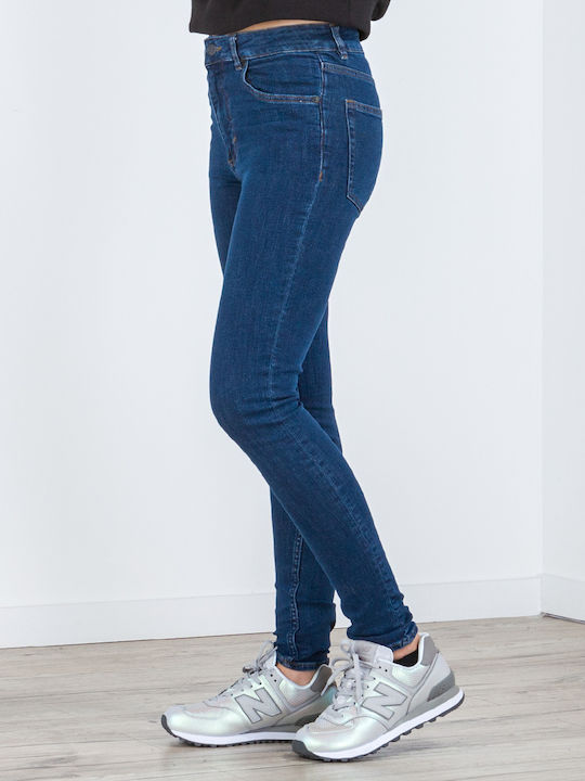 Damenjeans in Enger Passform Abstract Blue