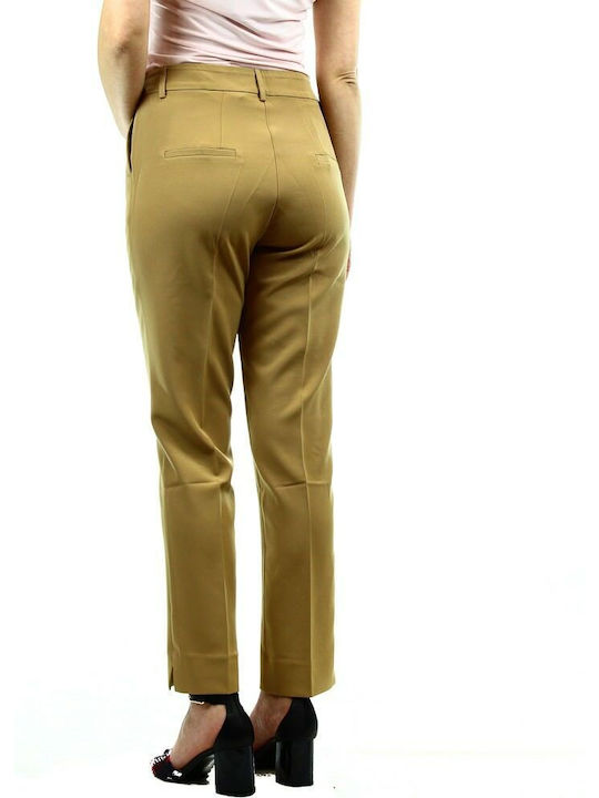 MY T Damen Baumwolle Hose Camel.