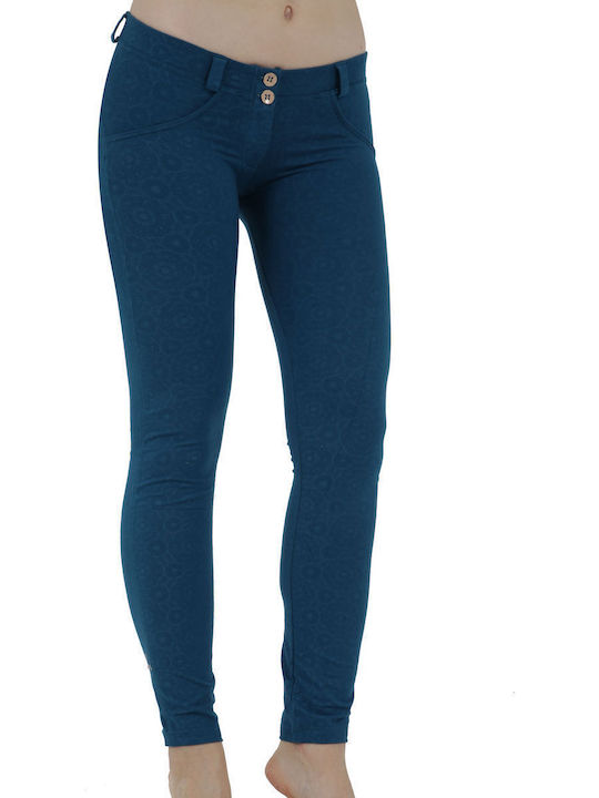Lungo Women's Fabric Trousers Push Up Blue WRUP1LB1E V730