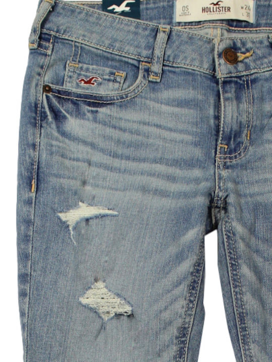 Hollister Γυναικείο Υφασμάτινο Παντελόνι σε Bootcut Εφαρμογή Μπλε