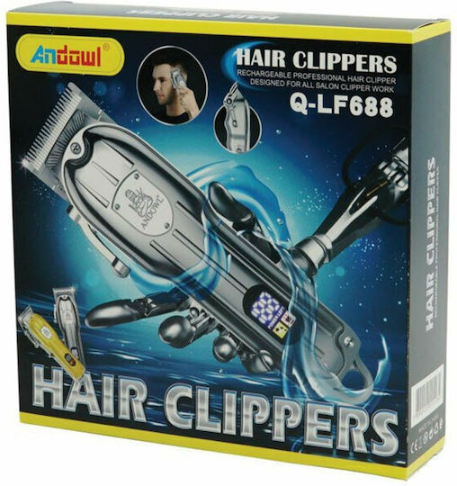 Andowl Rechargeable Hair Clipper Silver Q-LF688