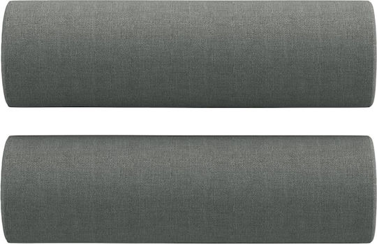 Canapea Cu Trei Locuri Gri Închis Cu Perne Decorative 198x77x80cm