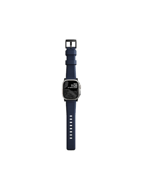 Nomad Sport Rugged Strap V2 FKM Strap Silicone Atlantic Blue Black (Apple Watch 44/45/46mm/Ultra 49mm)