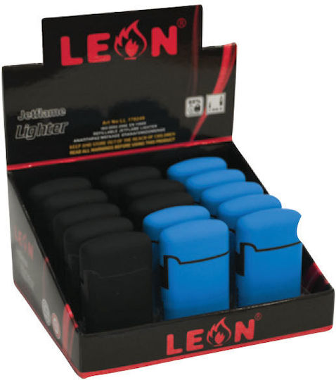 Leonflame Αντιανεμικός Αναπτήρας Φλόγας σε Μπλε χρώμα