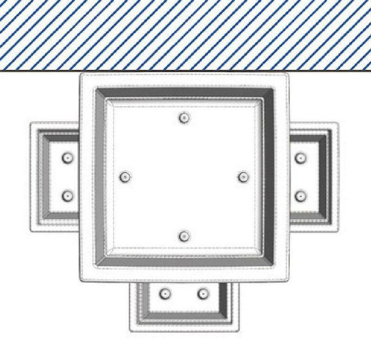 Bama Γλάστρα Πλαστική Κεραμιδί 50x50x87.5εκ.