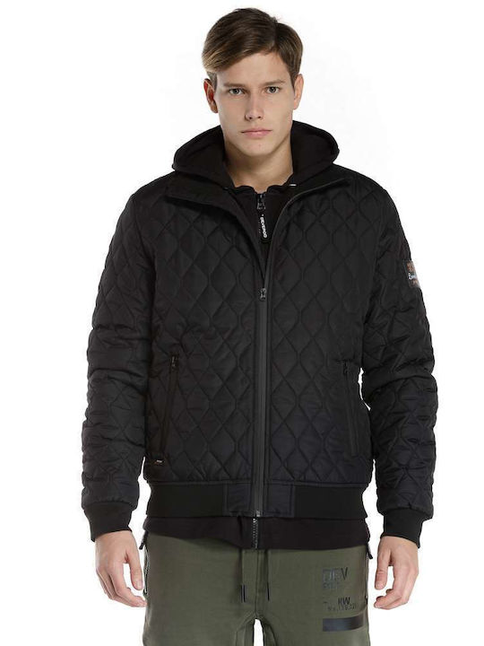 Devergo Herren Winter Jacke Lässig ΜΑΥΡΟ