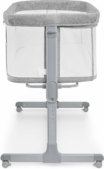 Moby System Wiege Luna mit Matratze, Seitlicher Öffnung und Rädern Gray