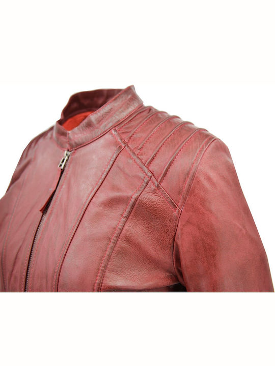 Dermatina 100 Leather Jacket Leather Red (RED)