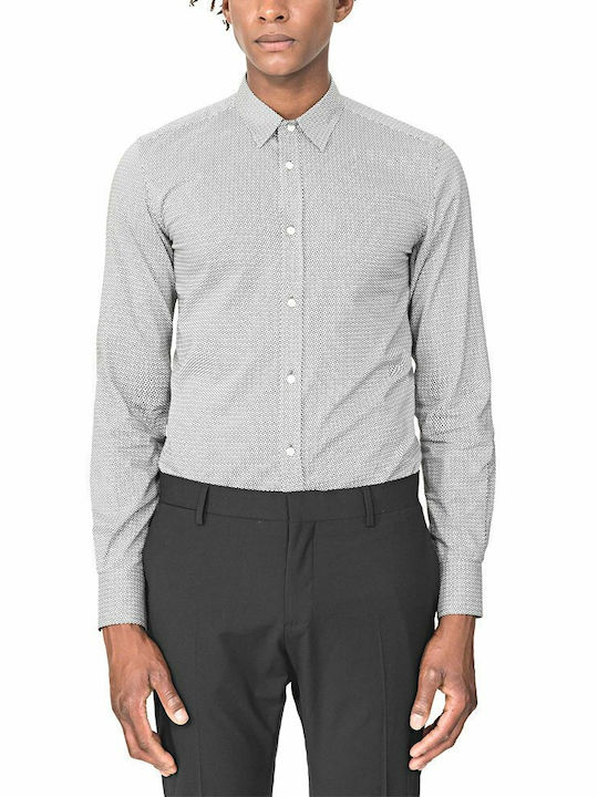 Antony Morato Men's Shirt Long Sleeve Cotton Grey