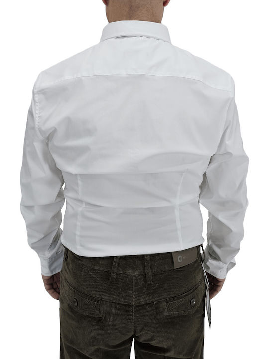 Dsplay Men's Shirt Long Sleeve White.