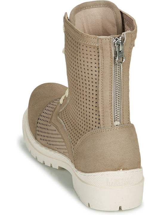 Stiefeletten Damen Beige