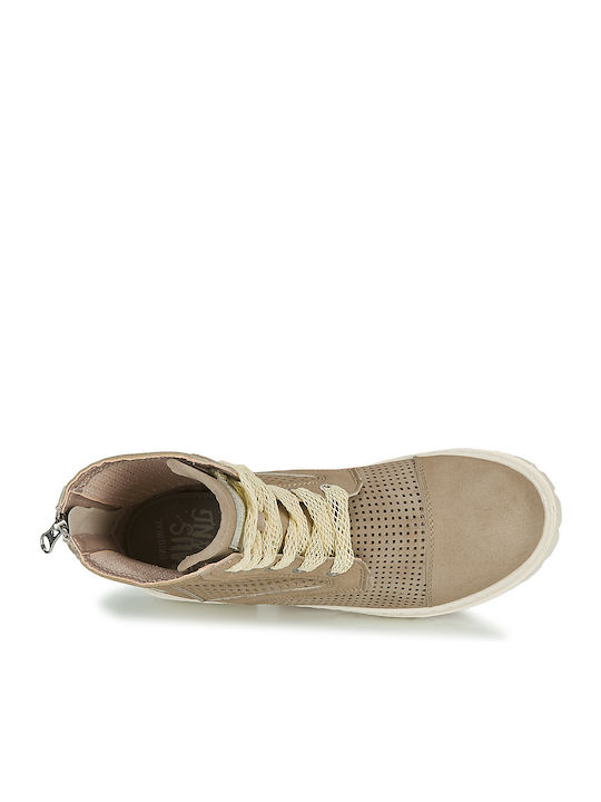 Stiefeletten Damen Beige