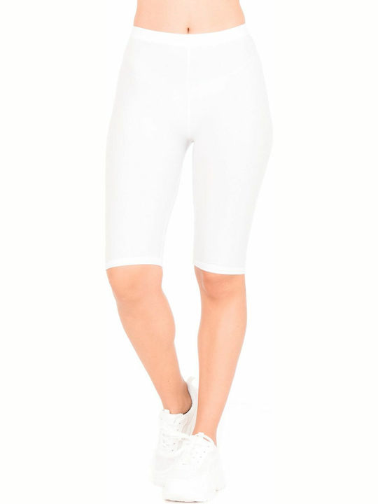 Women's Legging Shorts White