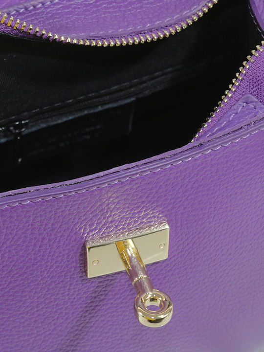 Passaggio Leather Leather Women's Bag Tote Handheld Purple