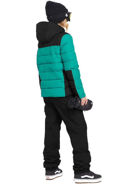 Volcom Women's Short Puffer Jacket for Winter Vibrant Green