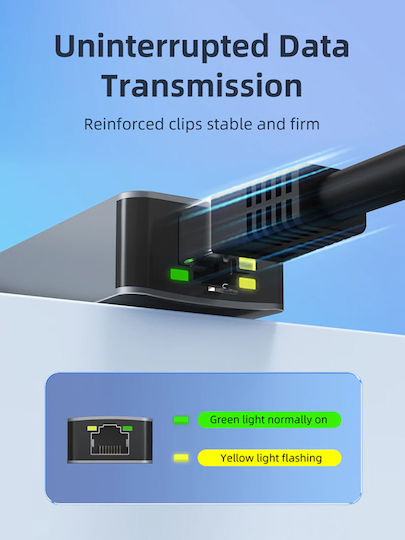 Cabletime CT-CML2500-AG USB-C Netzwerkadapter mit Verkabelter Ethernet-Verbindung