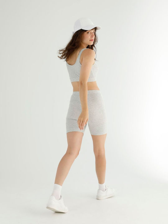 Schulung Frauen-Set mit Fahrrad Leggings Light Grey