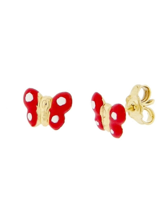 Xrisokosmima Kids Earrings Studs made of Gold 9K