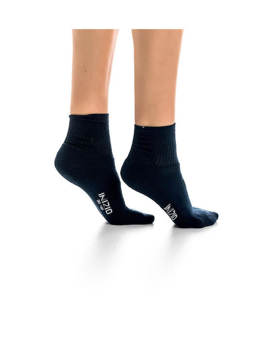 Inizio Women's Solid Color Socks BLUE