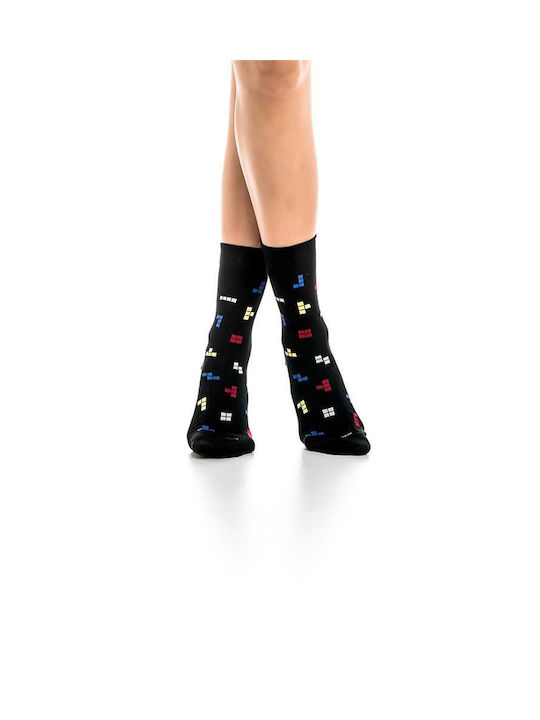 Inizio Women's Patterned Socks BLACK