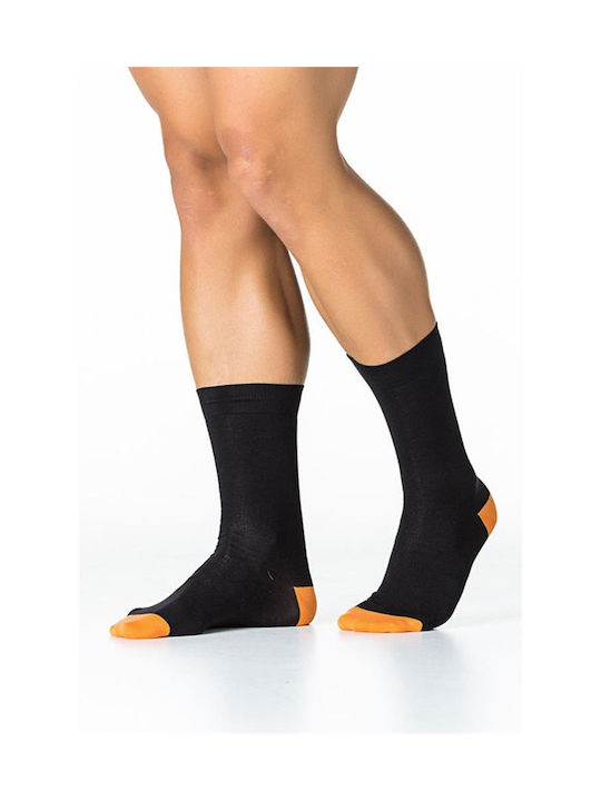 Inizio Men's Socks BLACK/ORANGE