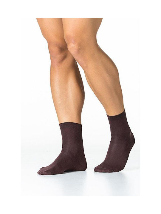 Inizio Men's Solid Color Socks CAFE