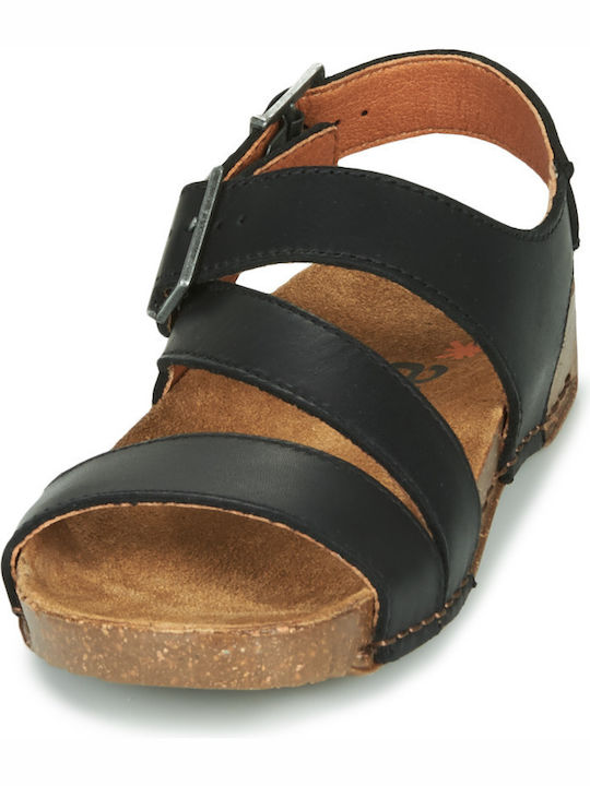 Women's Flat Sandals in Black Color