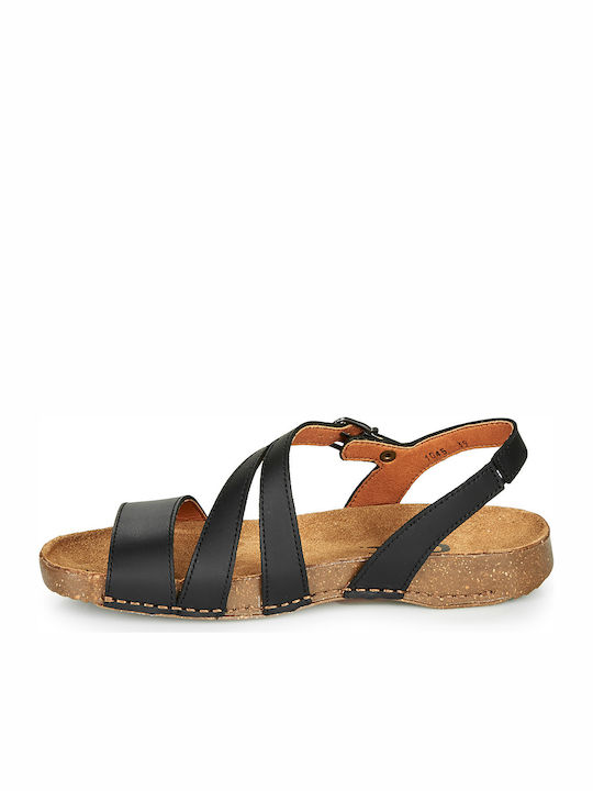 Flache Sandalen für Damen in Schwarz Farbe