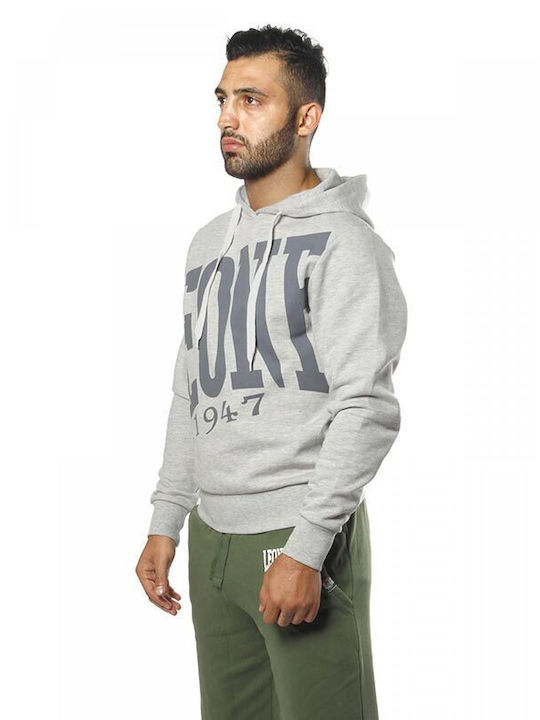 Leone 1947 Men's Sweatshirt with Hood Grey Marl