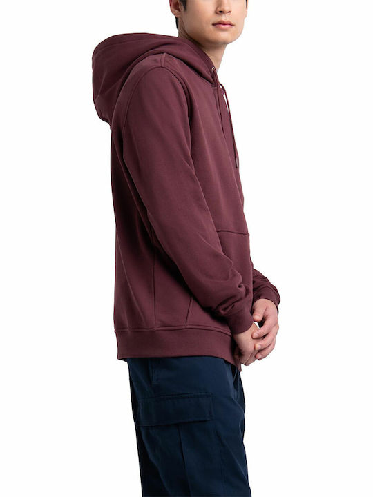 Herschel Men's Sweatshirt with Hood and Pockets plum