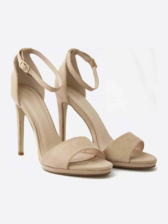 Suede Sandalen Rosa