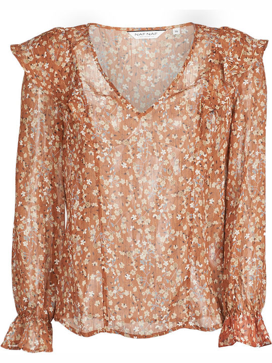 Damen Bluse mit 3/4 Ärmel Mehrfarbig