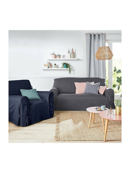 La Redoute Interieurs Elastische Abdeckung für Sessel Blau 80x60cm 1Stück 324163847_1475_10