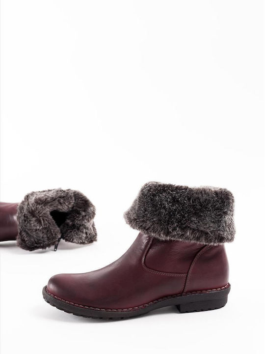 Leder Stiefeletten Damen Schwarz
