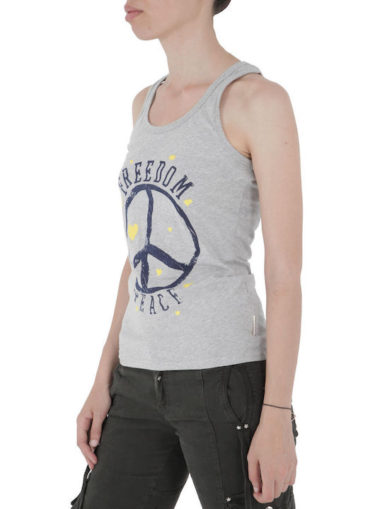 Freddy Women's Athletic Blouse Sleeveless Gray