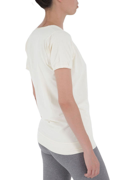 Damen Sport Bluse Kurzärmelig Weiß