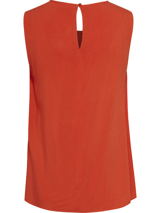 Women's Blouse Sleeveless Spicy Red