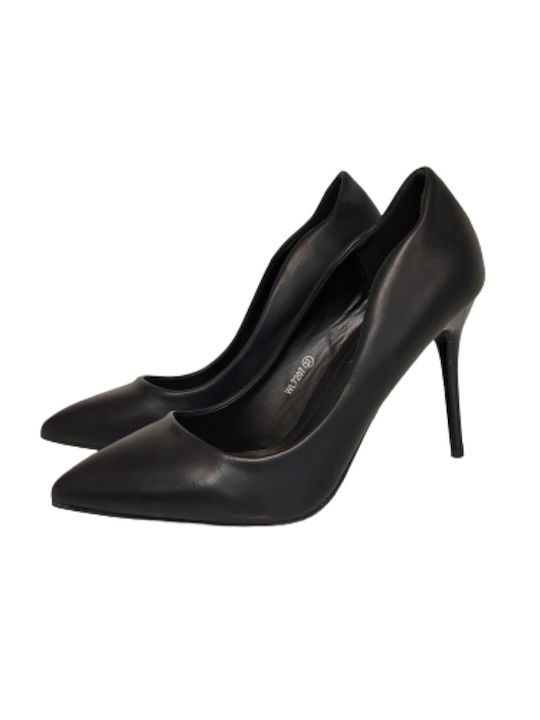 Plato Pointed Toe Black High Heels