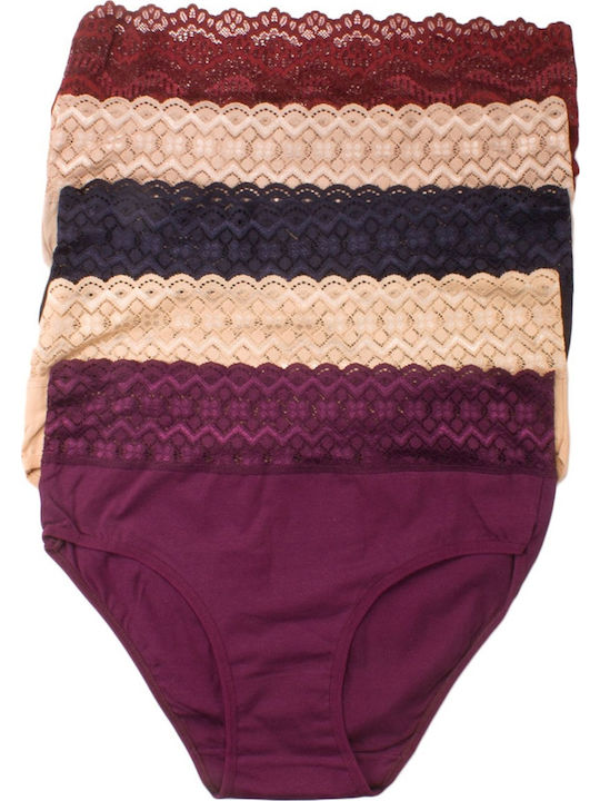 Βαμβακερά Women's Slip MultiPack with Lace Anemone (Anemone)