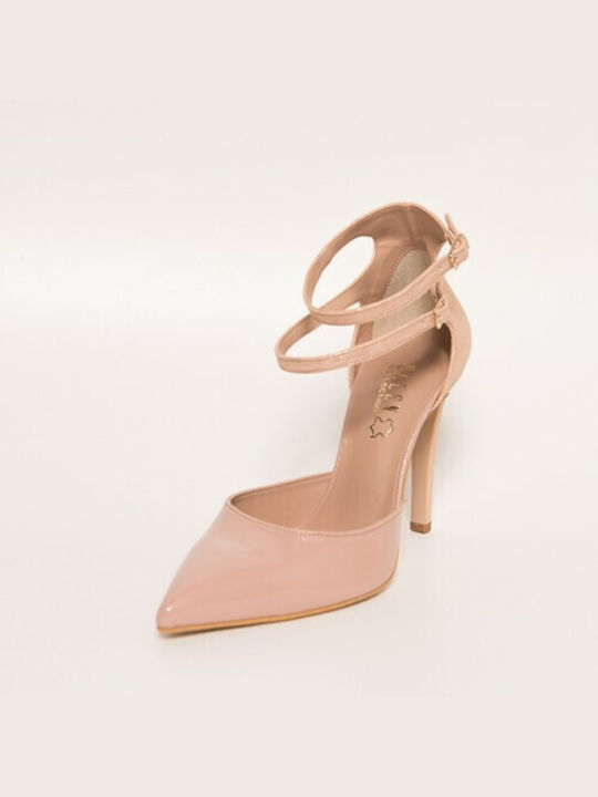 Ellen Pink High Heels with Strap