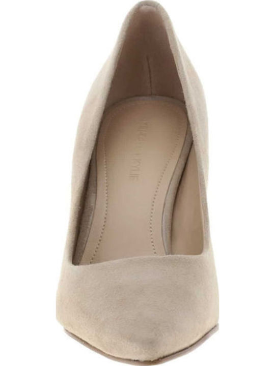 Suede Γόβες Μπεζ