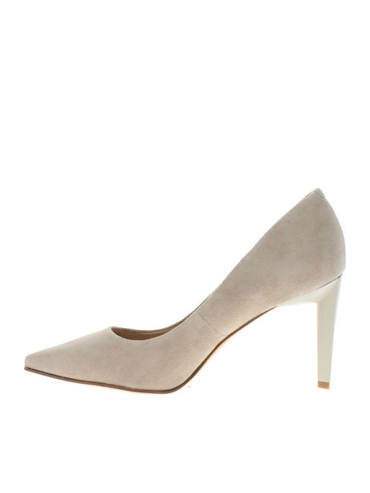Suede Γόβες Μπεζ