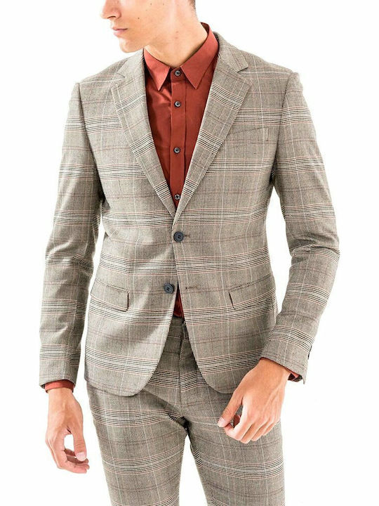 Antony Morato Men's Suit Jacket Slim Fit CAFE-BEZ