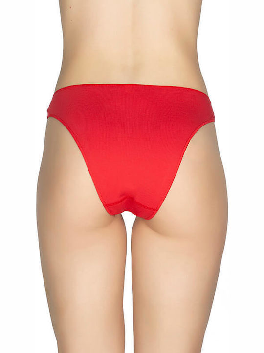 A.A UNDERWEAR Bumbac Femei Alunecare 2Pack fără cusături cu Dantelă Red