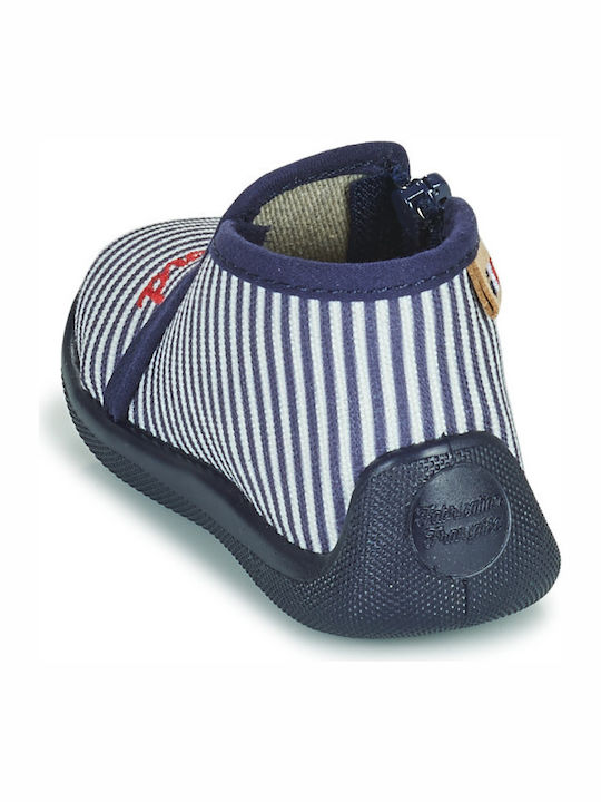 Kinderhausschuhe Stiefel Blau