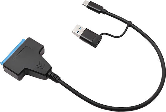 Powertech Converter USB-C male to USB-C female 1pcs (CAB-UC076)