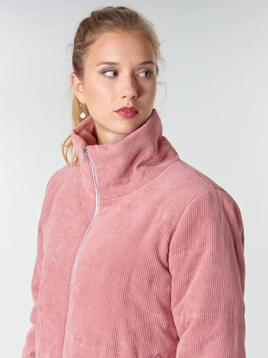 Nocho Kurzes Damen Puffer Jacken für Winter Rosa